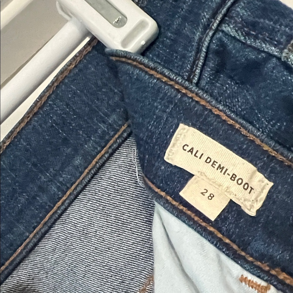 Madewell dark blue cali Demi-boot Jeans - Picture 3 of 6